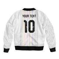 Japan Football Custom Bomber Jacket Colors Beyond Horizon Sashiko Effect White Version