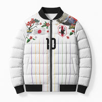 Japan Football Custom Bomber Puffer Jacket Colors Beyond Horizon Sashiko Effect White Version