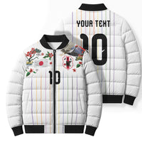 Japan Football Custom Bomber Puffer Jacket Colors Beyond Horizon Sashiko Effect White Version