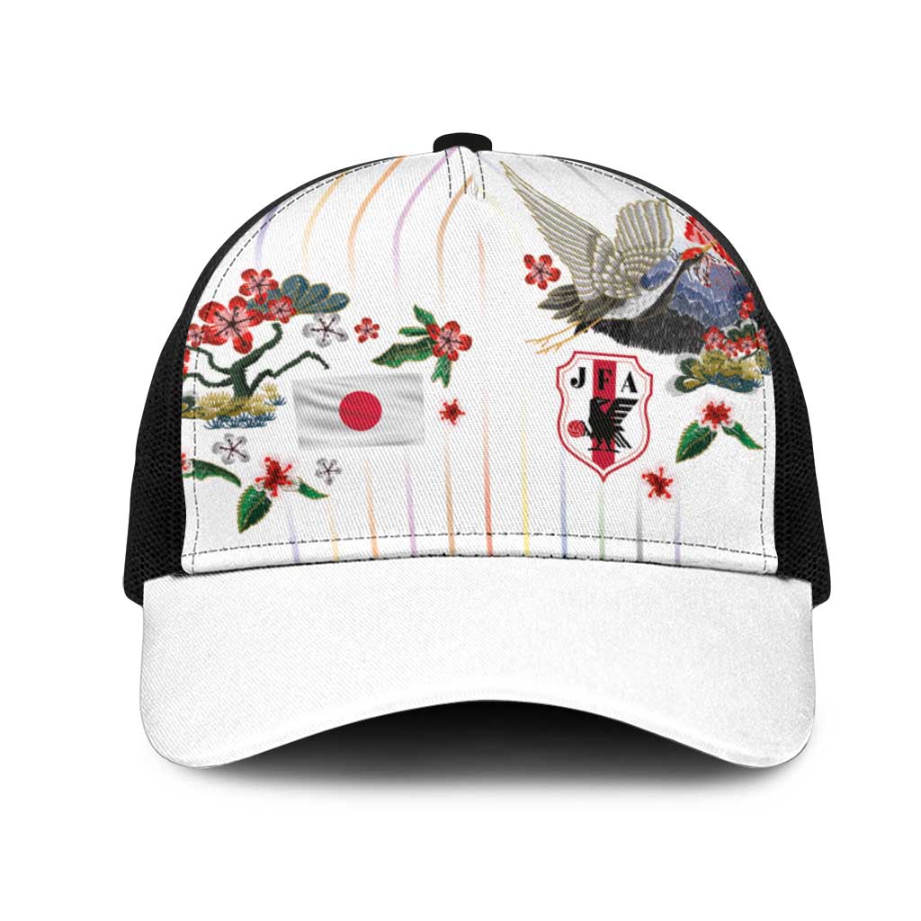 Japan Football Mesh Trucker Cap Colors Beyond Horizon Sashiko Effect White Version