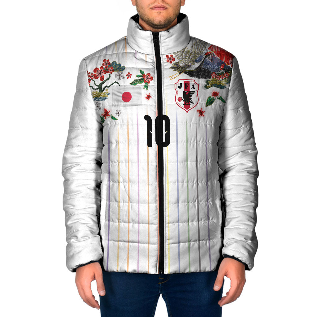 Japan Football Custom Padded Jacket Colors Beyond Horizon Sashiko Effect White Version