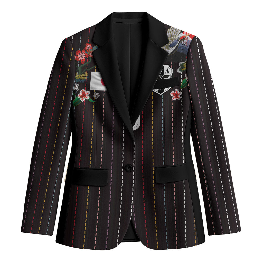 Japan Football Custom Blazer Colors Beyond Horizon Sashiko Effect Black Version