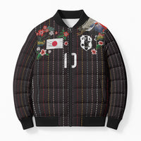 Japan Football Custom Bomber Puffer Jacket Colors Beyond Horizon Sashiko Effect Black Version