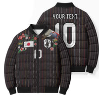 Japan Football Custom Bomber Puffer Jacket Colors Beyond Horizon Sashiko Effect Black Version