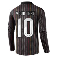 Japan Football Custom Button Sweatshirt Colors Beyond Horizon Sashiko Effect Black Version
