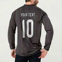 Japan Football Custom Button Sweatshirt Colors Beyond Horizon Sashiko Effect Black Version