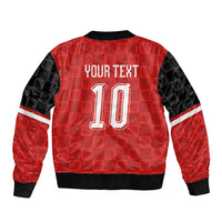 Austria Football Custom Bomber Jacket Bundesadler Red Checkerboard Eagle