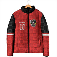 Austria Football Custom Padded Jacket Bundesadler Red Checkerboard Eagle