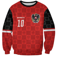 Austria Football Custom Sweatshirt Bundesadler Red Checkerboard Eagle