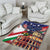 Italian American Heritage Month Area Rug USA Eagle and The Colosseum with National Flag - Wonder Print Shop