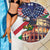 Italian American Heritage Month Beach Blanket USA Eagle and The Colosseum with National Flag - Wonder Print Shop