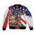 Italian American Heritage Month Bomber Jacket USA Eagle and The Colosseum with National Flag - Wonder Print Shop