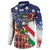 Italian American Heritage Month Button Sweatshirt USA Eagle and The Colosseum with National Flag - Wonder Print Shop