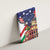 Italian American Heritage Month Canvas Wall Art USA Eagle and The Colosseum with National Flag - Wonder Print Shop