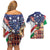 Italian American Heritage Month Couples Matching Off Shoulder Short Dress and Hawaiian Shirt USA Eagle and The Colosseum with National Flag - Wonder Print Shop