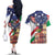 Italian American Heritage Month Couples Matching Off The Shoulder Long Sleeve Dress and Hawaiian Shirt USA Eagle and The Colosseum with National Flag - Wonder Print Shop