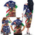 Italian American Heritage Month Family Matching Off The Shoulder Long Sleeve Dress and Hawaiian Shirt USA Eagle and The Colosseum with National Flag - Wonder Print Shop