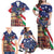 Italian American Heritage Month Family Matching Off Shoulder Maxi Dress and Hawaiian Shirt USA Eagle and The Colosseum with National Flag - Wonder Print Shop