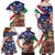 Italian American Heritage Month Family Matching Off Shoulder Maxi Dress and Hawaiian Shirt USA Eagle and The Colosseum with National Flag - Wonder Print Shop