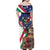 Italian American Heritage Month Family Matching Off Shoulder Maxi Dress and Hawaiian Shirt USA Eagle and The Colosseum with National Flag - Wonder Print Shop