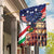 Italian American Heritage Month Garden Flag USA Eagle and The Colosseum with National Flag - Wonder Print Shop