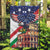 Italian American Heritage Month Garden Flag USA Eagle and The Colosseum with National Flag - Wonder Print Shop