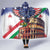 Italian American Heritage Month Hooded Blanket USA Eagle and The Colosseum with National Flag