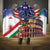 Italian American Heritage Month Hooded Blanket USA Eagle and The Colosseum with National Flag