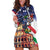 Italian American Heritage Month Hoodie Dress USA Eagle and The Colosseum with National Flag - Wonder Print Shop