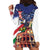 Italian American Heritage Month Hoodie Dress USA Eagle and The Colosseum with National Flag - Wonder Print Shop