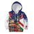 Italian American Heritage Month Kid Hoodie USA Eagle and The Colosseum with National Flag - Wonder Print Shop