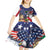 Italian American Heritage Month Kid Short Sleeve Dress USA Eagle and The Colosseum with National Flag - Wonder Print Shop