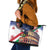 Italian American Heritage Month Leather Tote Bag USA Eagle and The Colosseum with National Flag - Wonder Print Shop