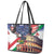 Italian American Heritage Month Leather Tote Bag USA Eagle and The Colosseum with National Flag - Wonder Print Shop