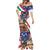 Italian American Heritage Month Mermaid Dress USA Eagle and The Colosseum with National Flag - Wonder Print Shop