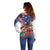 Italian American Heritage Month Off Shoulder Sweater USA Eagle and The Colosseum with National Flag - Wonder Print Shop