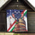 Italian American Heritage Month Quilt USA Eagle and The Colosseum with National Flag