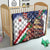 Italian American Heritage Month Quilt USA Eagle and The Colosseum with National Flag