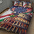 Italian American Heritage Month Quilt Bed Set USA Eagle and The Colosseum with National Flag