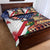 Italian American Heritage Month Quilt Bed Set USA Eagle and The Colosseum with National Flag