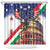 Italian American Heritage Month Shower Curtain USA Eagle and The Colosseum with National Flag