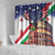 Italian American Heritage Month Shower Curtain USA Eagle and The Colosseum with National Flag