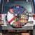 Italian American Heritage Month Spare Tire Cover USA Eagle and The Colosseum with National Flag