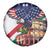 Italian American Heritage Month Spare Tire Cover USA Eagle and The Colosseum with National Flag