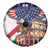 Italian American Heritage Month Spare Tire Cover USA Eagle and The Colosseum with National Flag