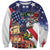 Italian American Heritage Month Sweatshirt USA Eagle and The Colosseum with National Flag