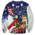 Italian American Heritage Month Sweatshirt USA Eagle and The Colosseum with National Flag