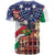 Italian American Heritage Month T Shirt USA Eagle and The Colosseum with National Flag - Wonder Print Shop