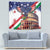 Italian American Heritage Month Tapestry USA Eagle and The Colosseum with National Flag