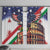 Italian American Heritage Month Window Curtain USA Eagle and The Colosseum with National Flag